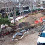 During construction of Ramsay Place rain garden project, Noarlunga - April 2015