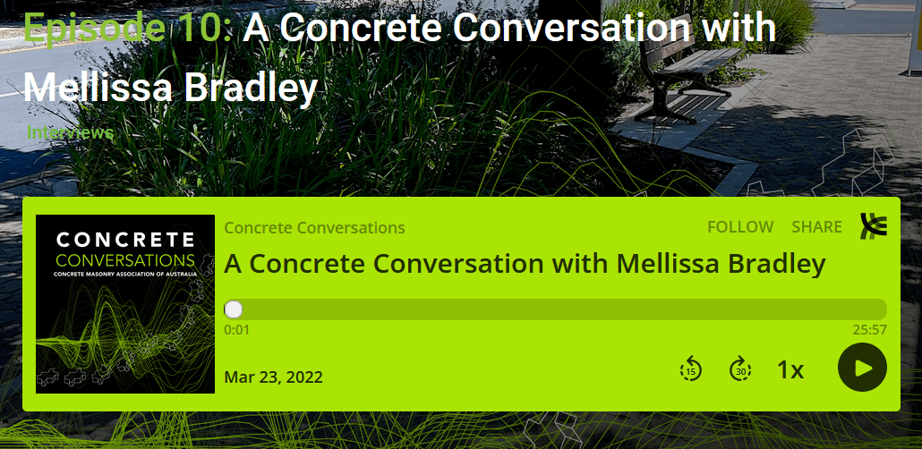 A Concete Conversation with Mellissa Bradley, Program Manager, Water Sensitive SA