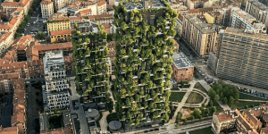 Vertical forest, Milan - a “home for trees that also houses humans and birds”. Source: Stefano Boeri Architetti